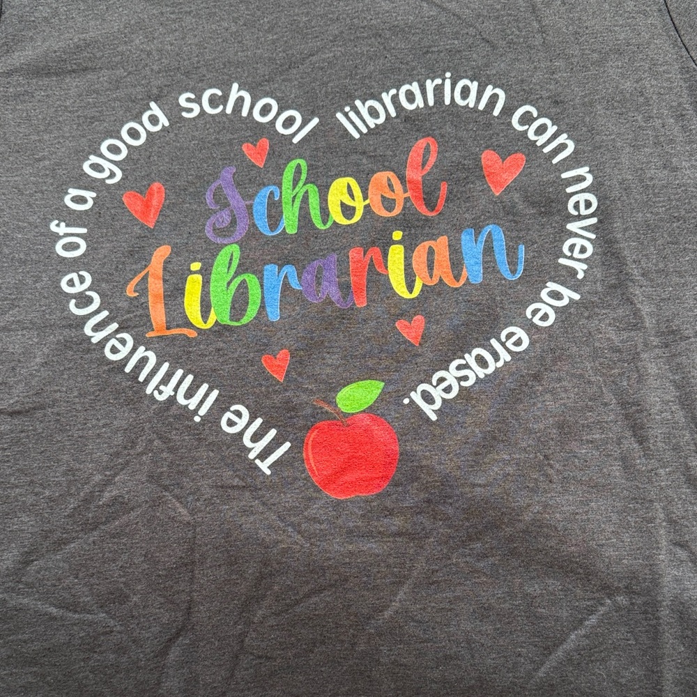 Gray School Librarian tee shirt. New.